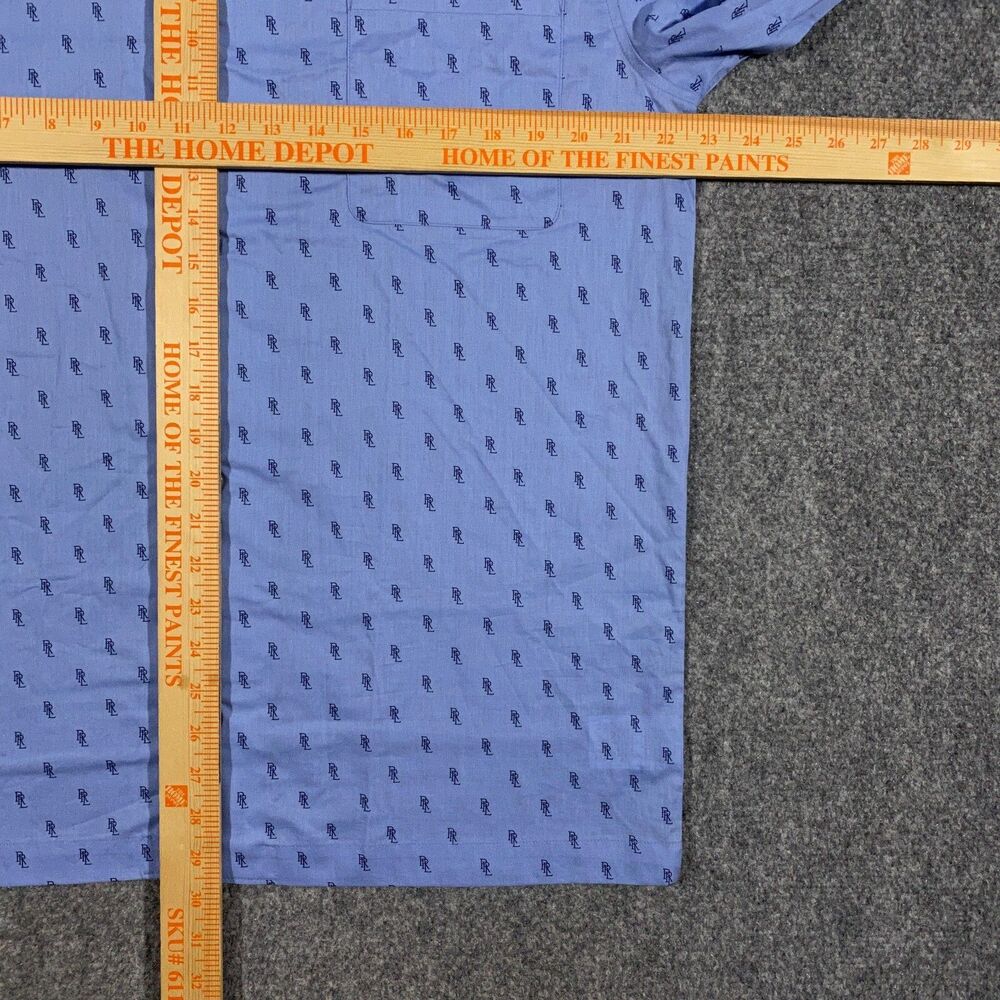 Polo Ralph Lauren All Over Print PRL Monogram Woven Pajama Shirt Adult Medium - Picture 12 of 16